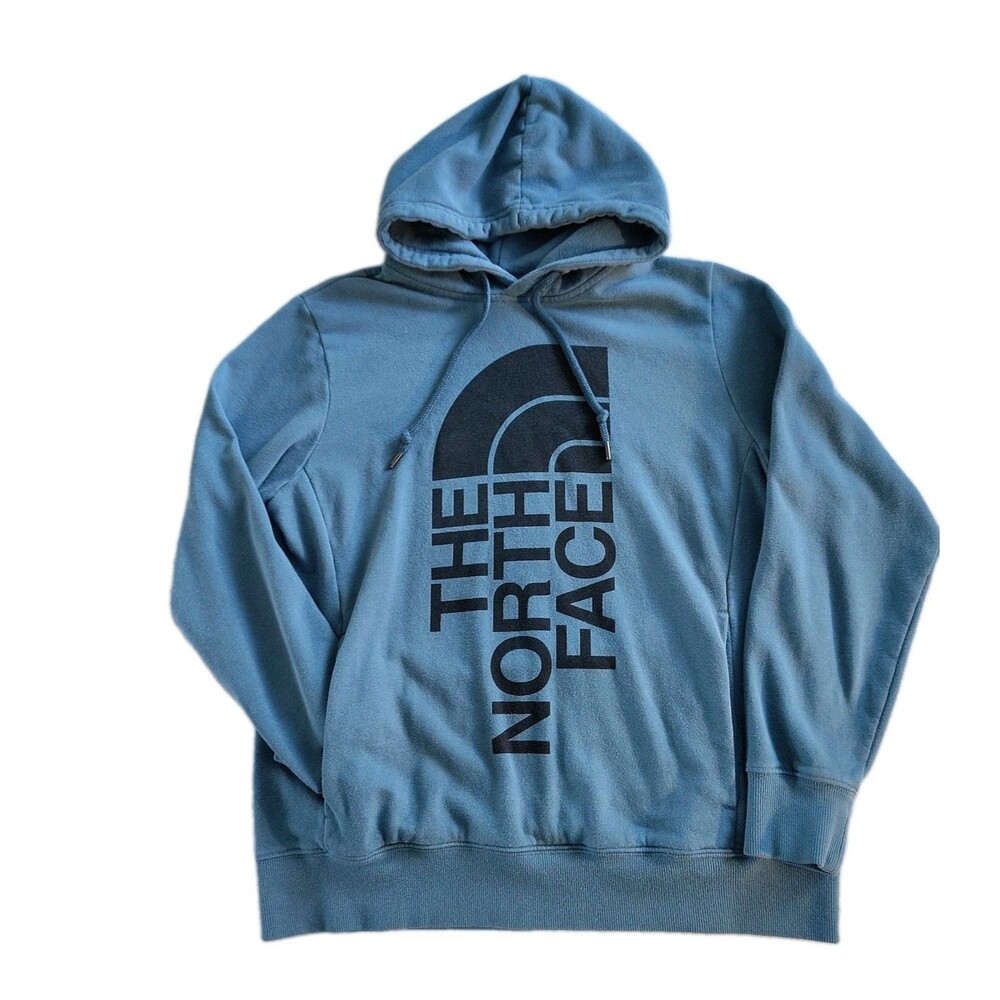 The North Face Womens M Teal Blue Hooded Pullover Sweatshirt Athleisure